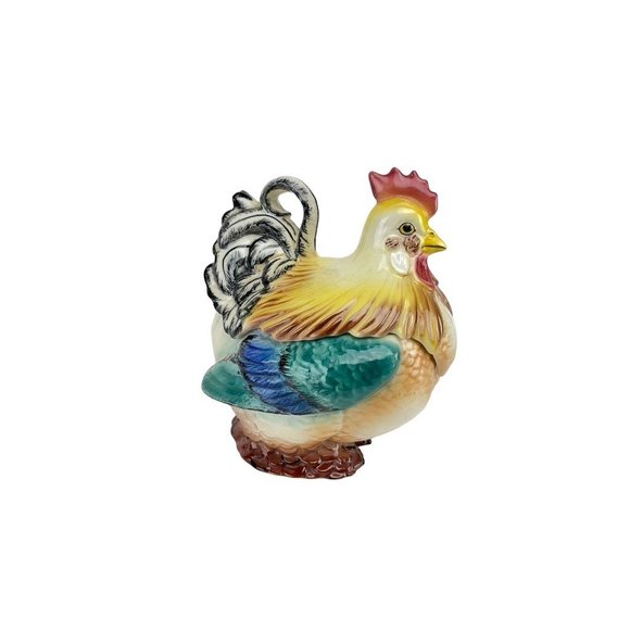 BDK Made in USA 238 Lidded Chicken Ceramic Mid Century Whimsical American Cerami - Picture 4 of 12